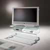 DREIECK DESIGN - glass tv rack JANUS XXX - OPTIWHITE clear