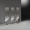 Cheval mirror GIOLINA by DREIECK DESIGN - solid stainless steel hand polished + brushed + brass brushed