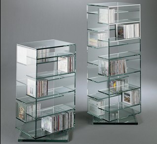 Drehbaren CD-Turm aus Glas von DREIECK DESIGN kaufen