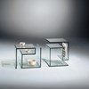 Glass side table JANUS I by DREIECK DESIGN: 2 x FLOATGLASS