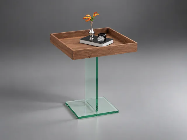 COPAIN · Floatglas · Nussbaum · Materialillustration