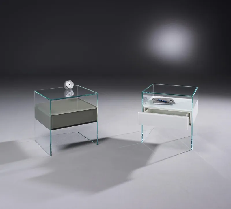 glass bedside table PURE