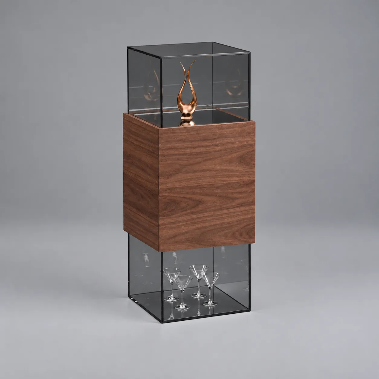 VICTUS · Parsol grau · Nussbaum · Materialillustration