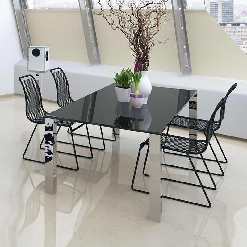 Glass Dining Tables By Dreieck Design, Modern Glass Dining Room Tables