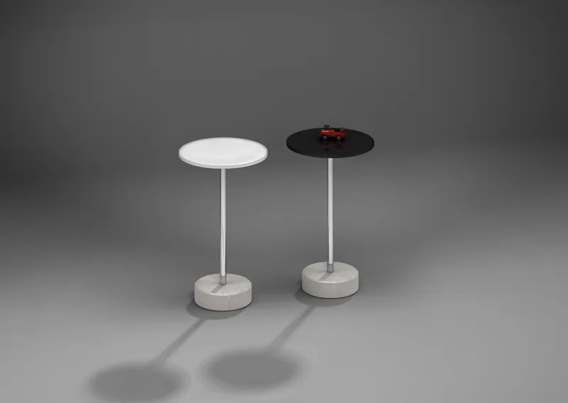 mit Betonfuß ROTON: Optiwhite - samtcolor reinweiss + color tiefschwarz