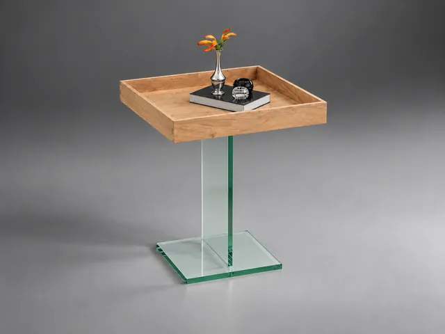 COPAIN · Floatglas · Eiche · Materialillustration