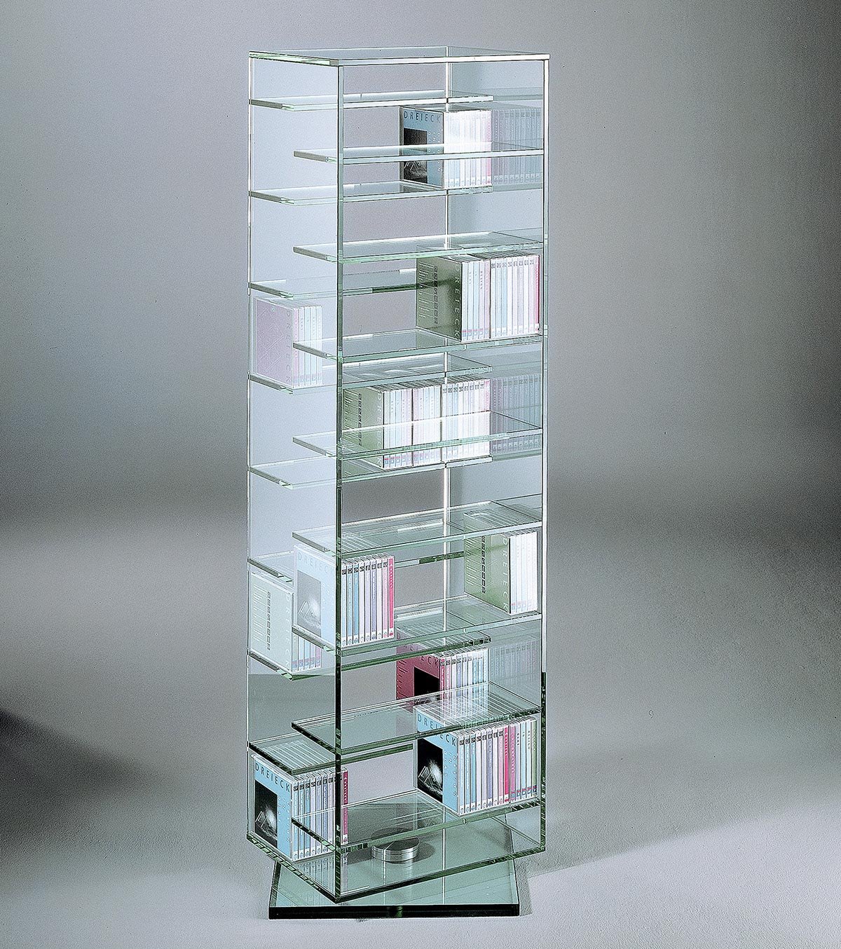 DREIECK DESIGN - Glass CD rack CD 560 - FLOATGLASS