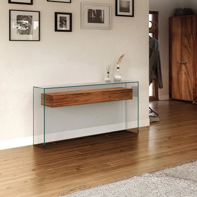 FLY 127 · Optiwhite · solid walnut