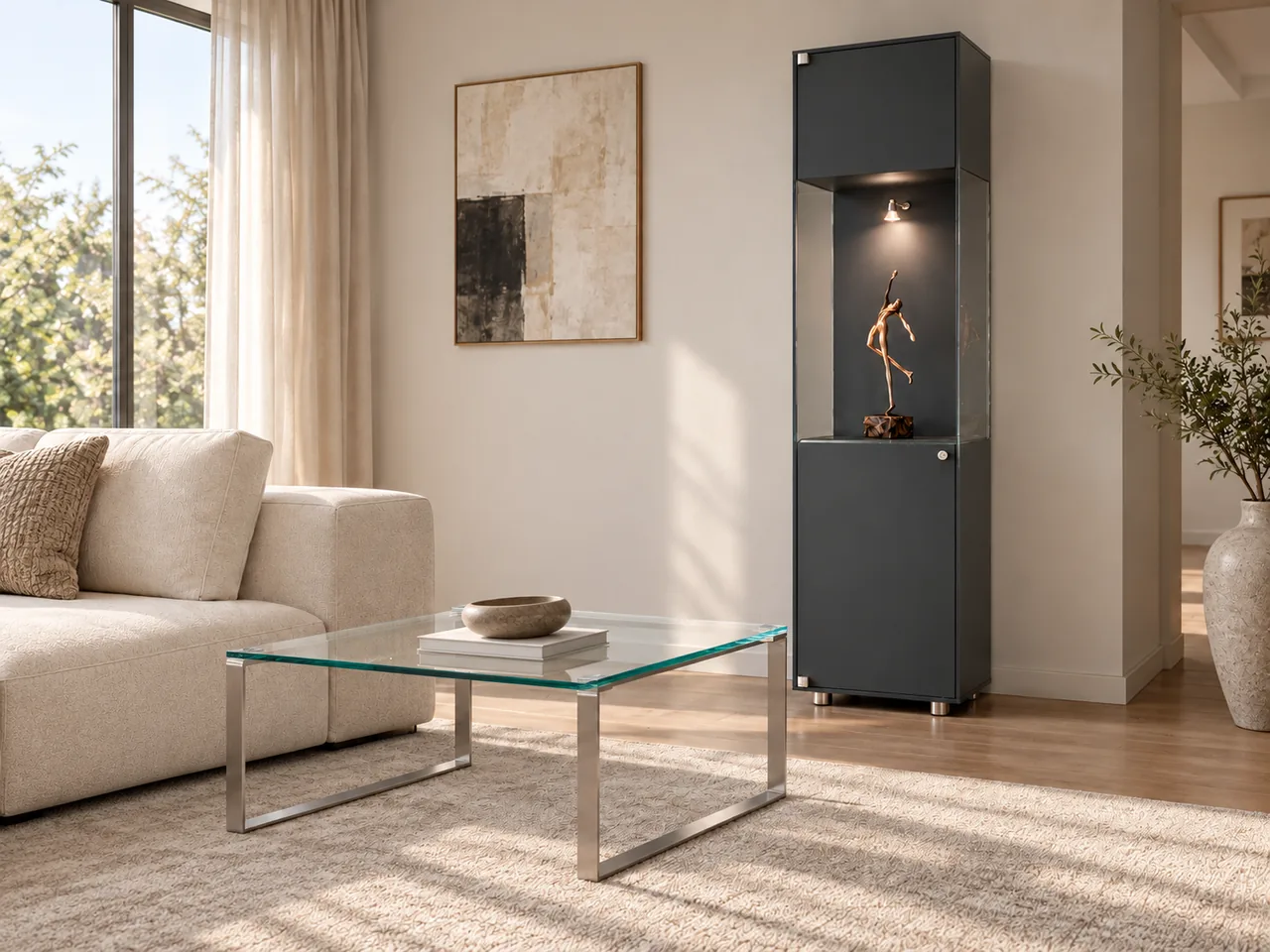 SOLUS COLORLINE + DAVIS coffee table · Illustrative room setting · Example furnishing arrangement