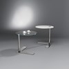 Glass side table FADO by DREIECK DESIGN: OPTIWHITE clear + satinated