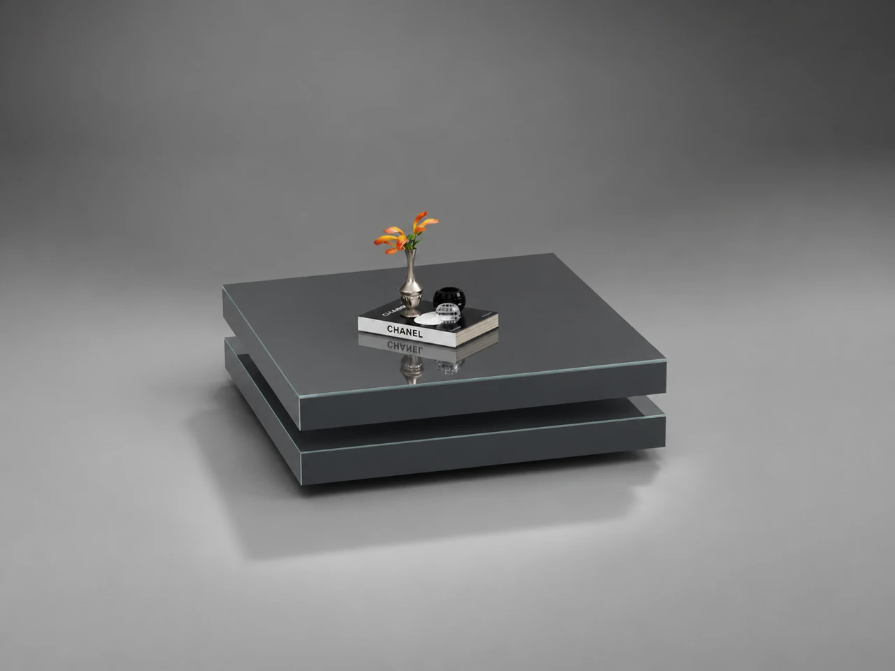 URANUS · Floatglas Color · Anthracite grey RAL 7016 · Material illustration