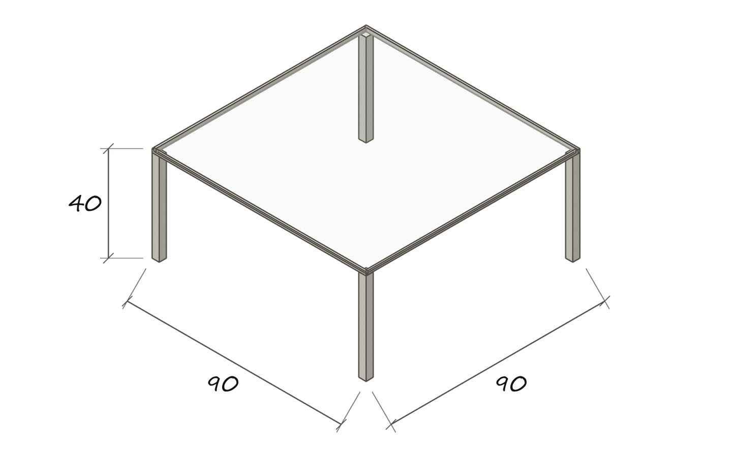 Isolated dimension drawing FAME