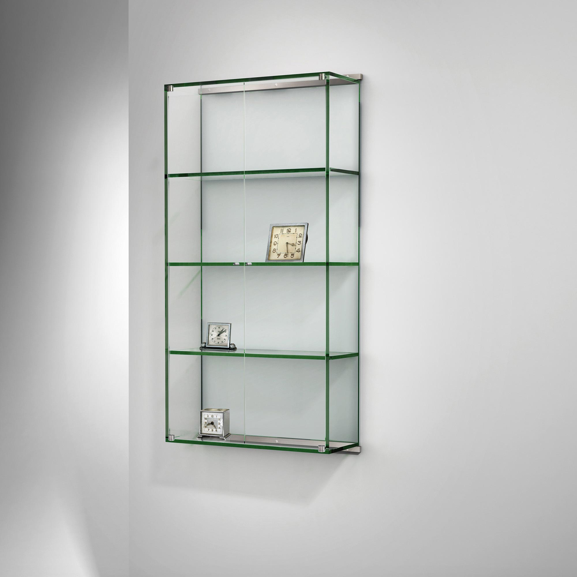 Wall Display Case By Dreieck Design, Shelves With Glass